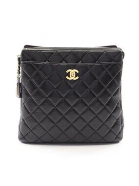 Chanel Backpack Quilted Black Lambskin